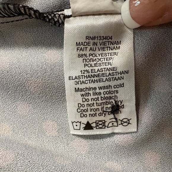 Eden Ruth Sleeveless Top Womens Sz XL Black Pink Red Polka Dots Office Layering - Picture 8 of 9